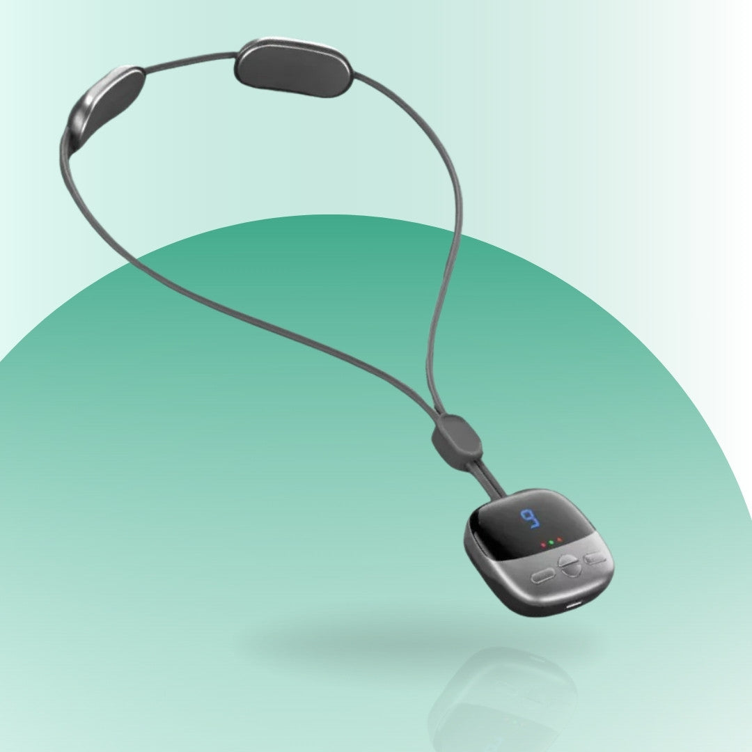 Dispositivo EMS portátil - Elimina el dolor de cuello y la mala postura con 10 minutos diarios.