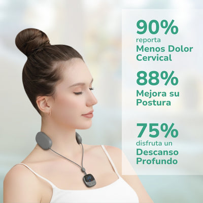 Dispositivo EMS portátil - Elimina el dolor de cuello y la mala postura con 10 minutos diarios.