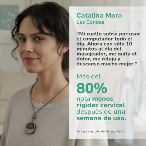 Dispositivo EMS portátil - Elimina el dolor de cuello y la mala postura con 10 minutos diarios.